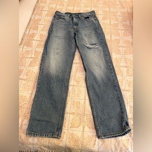 Levi's Faded Denim 550 Cotton Straight leg Jean with Distressing